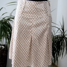 Spódnica w pepitke cappuccino 36