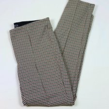 Eleganckie elastyczne spodnie na gumce w pepitkę Zerres