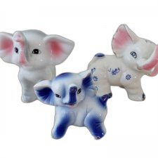 Porcelanowe i ceramiczne figurki słoni