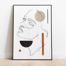 Plakat boho twarz abstrakcja - format 40x50 cm