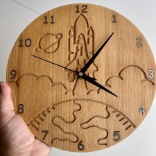 Zegar ścienny - [#60001 ROCKET CLOCK]