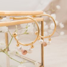 Kolczyki Opal koła Kamień urodzinowy - Skorpion