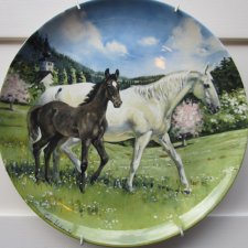 SPODE 1988 - THE  AUSTRALIAN LIPIZZANER   BY SUSIE WHITCOMBE - -LIMITED EDITION - BRADEX -KOLEKCJONERSKI TALERZ PORCELANOWY