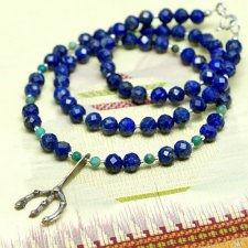 Amulet Berber. Naszyjnik z lapis lazuli