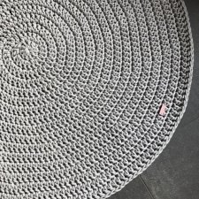 Ręcznie robiony Dywan okrągły ze sznurka bawełnianego ŚLIMAK 120 cm (różne kolory)