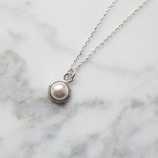 Naszyjnik z perłą srebro