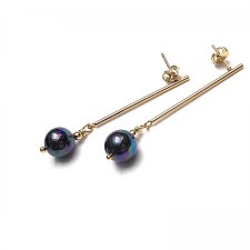 Stick /navy blue pearls/ alloys collection