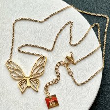 Zag Bijoux Paris Butterfly Necklace❤ Naszyjnik złocony 24 karatowym złotem ❤