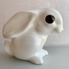 Strach ma tylko wielkie oczy - ROYAL OSBORNE - Śmietankowy królik ❤ Wysokiej jakości figurka porcelanowa