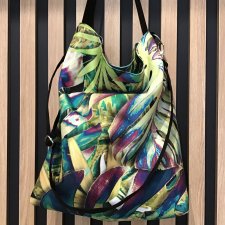 Torba hobo XXL - print monstera