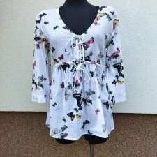 DESIGN BY KAPPAHL - BAWEŁNIANA BLUZKA Z MOTYLAMI