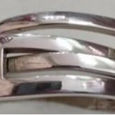 Silver 925 graficzny elegancki okazały pierścionek srebrny