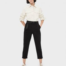 Czarne proste spodnie Bershka