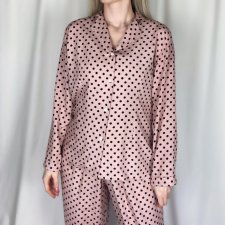 Piżama damska w kropki z wiskozy bambusowej - rozmiar XL