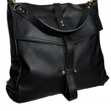 Skórzany duży plecak - torebka na ramię