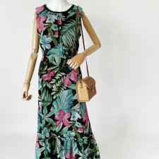 Długa sukienka jungle print DRT224