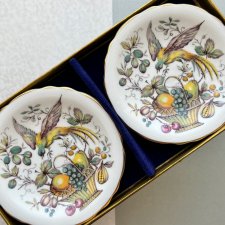 Royal Grafton - Rajskie ptaki ❀ڿڰۣ❀ Komplet talerzyków z kostnej porcelany