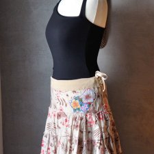 Kwiatowa spódnica taupe floral mini S M
