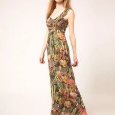 TED BAKER - SUKIENKA MAXI W KWIATY - 36