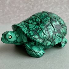 Naturalny Malachit ❤ Figurka żółwia ❤ Ręcznie wykonana ❤