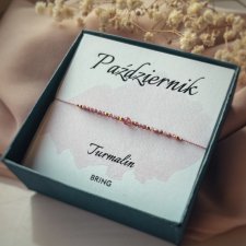 Bransoletka Kamień Urodzeniowy - Październik pozłacana