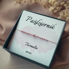 Bransoletka Kamień Urodzeniowy - Październik srebrna