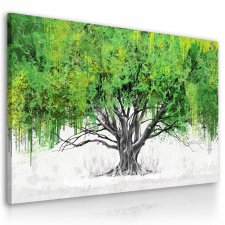 Obraz na płotnie do salonu abstrakcujne drzewo format 120x80cm 02611