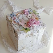 Exploding box z porcelanowym ptaszkiem