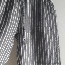 Włoskie lnianej szerokie spodnie L