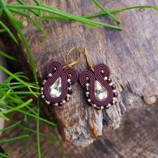 Kolczyki sutasz brązowe Simple