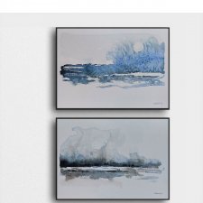 Pejzaż- dwie akwarele