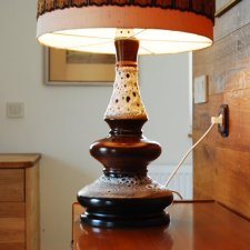 Ceramiczna lampa stołowa z lat 60-tych XXL (wysokość 80 cm), bardzo duża