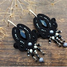 Kolczyki sutasz czarne sztyfty MOKO