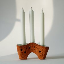 Potrójny ceramiczny świecznik