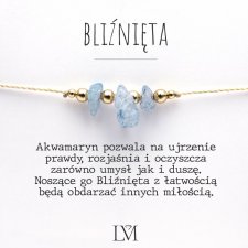 Bransoletka z Akwamarynem dla Bliźniąt.