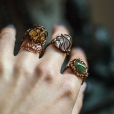 Rustykalny pierścionek Awenturyn