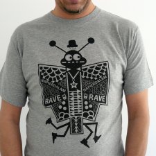 t-shirt męski Robak Rave rozmiar XL - szary