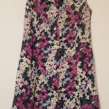 Sukienka koszulowa w kwiaty na guziki L (40)