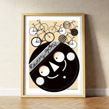 Plakat " Rowery Górą" A3