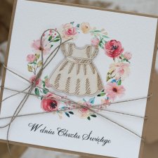 Wyjątkowa kartka na chrzest, pamiątka chrztu z życzeniami