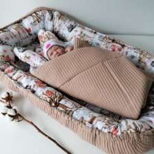 Zestaw dla niemowlaka: Kokon + rożek + poduszka