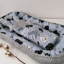 Zestaw dla niemowlaka: Kokon + rożek + poduszka