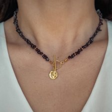 Naszyjnik Kamienie Naturalne Granat Toggle z zawieszką