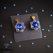 Kolczyki z kryształków i kamieni Precioca "Sapphire"