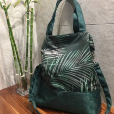 Torba hobo XXL - liście palmy