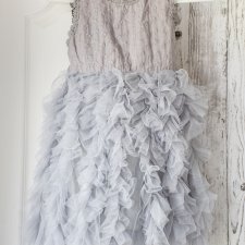 Sukienka jasno szara - NNJXD / 120 cm
