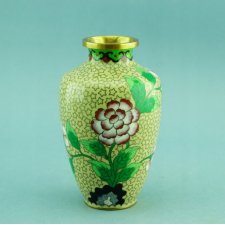 emalia komórkowa Cloisonne Chiny kwiaty wazon XX w