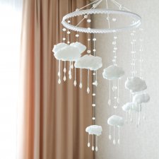 Karuzela do Łóżeczka chmurki kropelki, cloud baby mobile