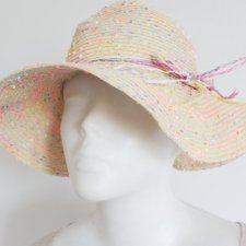 dziecięcy kapelusz vintage pleciony na lato naturalny