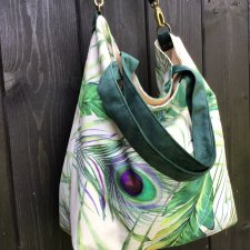 Torba - worek XXL - pawie oczka